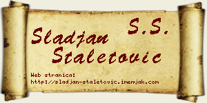 Slađan Staletović vizit kartica